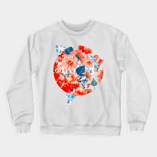Geometric Flowers and Bees Crewneck Sweatshirt